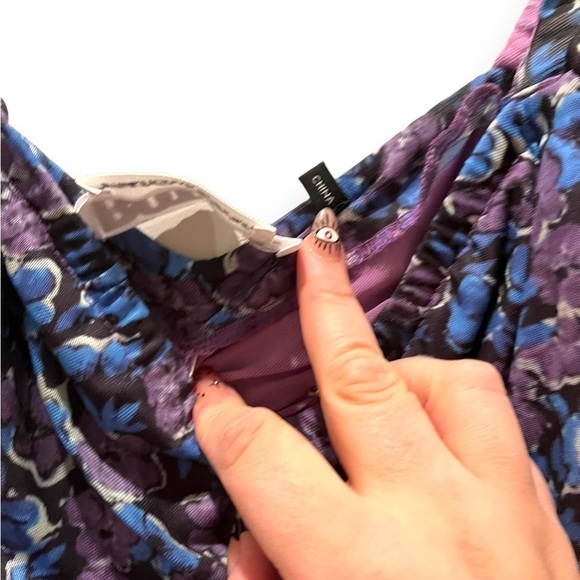 ROTATE | BIRGER CHRISTENSEN Floral Printed Halterneck Ruched Mini Dress | Small - Picture 11 of 16